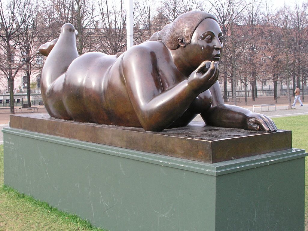 F. Botero, Woman with fruit, 1996