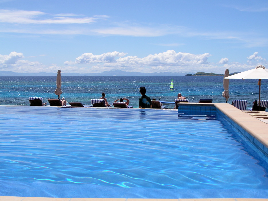 Swimmingpool auf der Insel Matamanoa, Fidschi