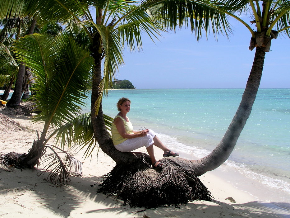 Beach and Palm Trees: Malolo Lailai, Fiji