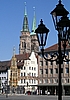 Türme der Sebalduskirche in Nürnberg