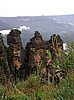 Three Sisters Felsformation in den Blue Mountains.